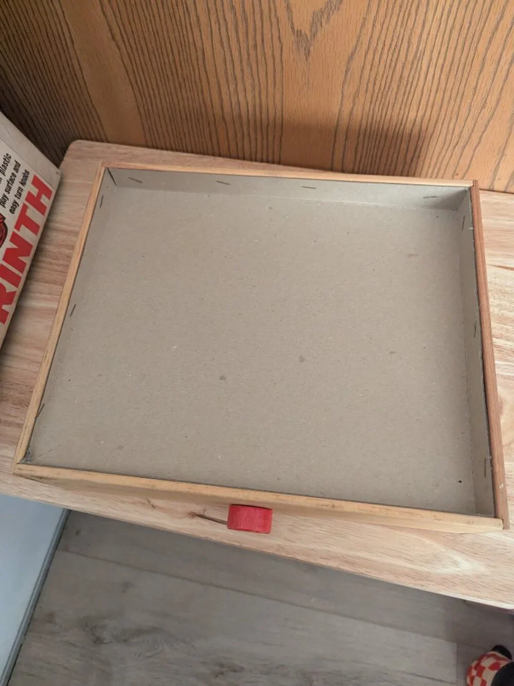 VTG 1960s Marble Tilt Labyrith Maze Game Wooden In Box Balance Skill -Pressman